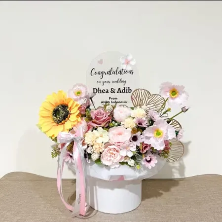 Bloom Box Akrilik Ucapan Wedding Ngawi